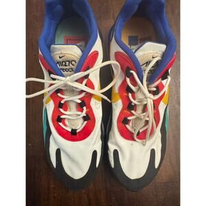 Nike air max react 270 sneakers men's size 9 red yellow blue white black